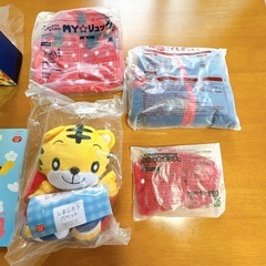 2018年頃 こどもちゃれんじ ぷち しまじろう パペット・おもちゃ・リュック・ポンチョ・本・DVDの画像