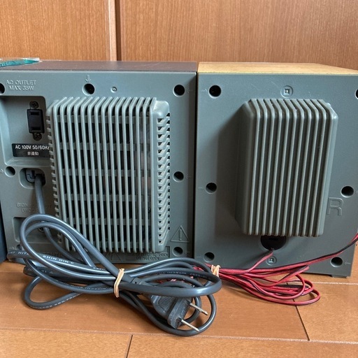お値下げ！！SONY ミニコンポ PMC-MD55 MD/CD/カセット動作品・交換用スピーカーカバー付き」 	•	「レトロ音響セット