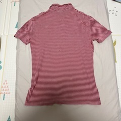 Polo Ralph Lauren M 赤白ストライプ ポロシャツの画像