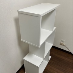美品　オープンシェルフ3段ホワイト の画像