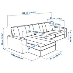 ⚠️定型文には返信しません！！【値下げ不可】IKEA・KIVIK3人掛けソファーの画像