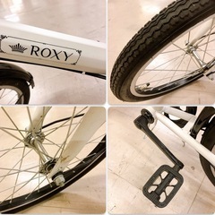 折りたたみ自転車 ROXY 丸石サイクル 20インチ LEDライト 6段変速の画像