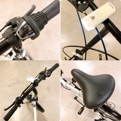 折りたたみ自転車 ROXY 丸石サイクル 20インチ LEDライト 6段変速の画像