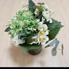 IKEA　フェイクグリーン　ユーカリ　アジサイ　観葉植物　造花