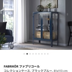 IKEAガラスキャビネットグレーの画像