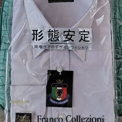（J-908)　Franco CollezioniYシャツ　薄灰...
