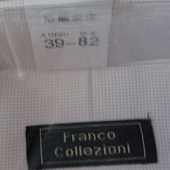 （J-908)　Franco CollezioniYシャツ　薄灰色のチェック柄（未使用）*引取り限定(加古川市　鶴林寺前）の画像