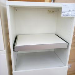 リユースのサカイ太田店　値下げしました！★ジモティ割あり★  レンジボード ホワイト H130×D40×W60 クリーニング済み OJ10113の画像