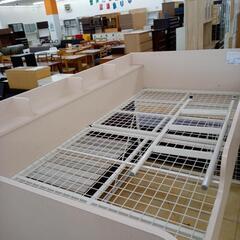 リユースのサカイ太田店★ジモティ割あり★ NITORI NITORIシステムベッド ホワイト H131×D201×W112 クリーニング済み OJ10114の画像