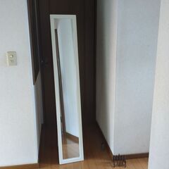 スタンドミラー 姿見 全身鏡 ホワイトフレームの画像