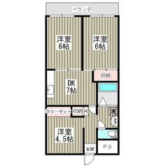 💕敷金なし、礼金なし、仲介手数なし💕ファミリーにおすすめ３DKの...