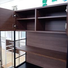 リユースのサカイ太田店　値下げしました！★ジモティ割あり★  レンジボード ブラウン×ブラック H185.5×D45×W87 クリーニング済み OJ10117の画像