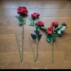 薔薇　フェイクグリーン　造花　ローズ　観葉植物の画像