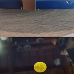 レトロ 折りたたみ ミニテーブル ブルー ガラス天板　/MJ-1224 2Fの画像