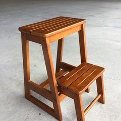 踏み台　ステップチェア　脚立 木製　中古品の画像