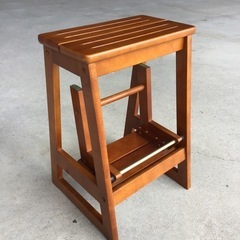踏み台　ステップチェア　脚立 木製　中古品の画像