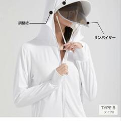 【新品未使用】UVカットパーカー ブラック Ｌの画像