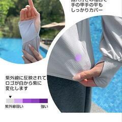 【新品未使用】UVカットパーカー ブラック Ｌの画像