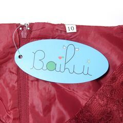 Baihui 未使用タグ付 レースワンピースドレス 10才サイズ レッドの画像