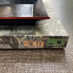 正方形　黒いお盆の画像