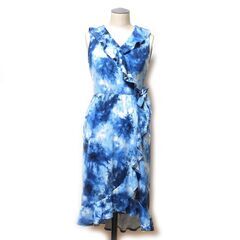 AMY BYER エイミーバイヤー カシュクールワンピース キッズMサイズ タイダイ染めブルーの画像