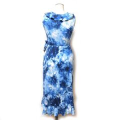 AMY BYER エイミーバイヤー カシュクールワンピース キッズMサイズ タイダイ染めブルーの画像