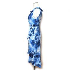 AMY BYER エイミーバイヤー カシュクールワンピース キッズMサイズ タイダイ染めブルーの画像