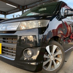 低走行7万キロ台☆特別仕様車！月々9千円〜分割払い可‼️ 車検2年付き！【名義変更代込み】☆スズキ ワゴンRスティングレー☆SDナビ付き☆走行中DVD見れます☆ETC付き☆バックカメラ付き☆プッシュスタート☆ドライブレコーダー付きのフル装備☆純正アルミ☆そのまま乗って帰れます！の画像