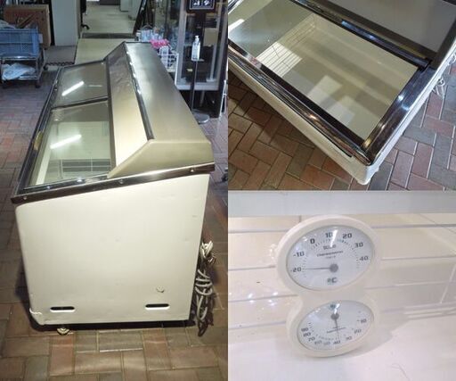 店頭引取歓迎 現状品 345L 業務用冷凍ショーケース サンヨー SCR-1813 幅180cm 三相極付き200V アイスクリーム 