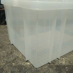◎ A プラスチック製 衣装ケース 上開き 幅45㎝ 奥行60㎝ 深さ35㎝ 収納ケース 衣服収納 薄い傷全体的にあり の画像