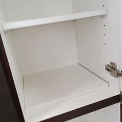 リユースのサカイ栃木店★ジモティ割あり★ ニトリ 食器棚 ダークブラウン W100×D51×H201 クリーニング済み TC9746の画像