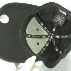 ( M-657 )NEWERA LA Dodgers ニューエラ ロサンゼルス・ドジャース キャップ 帽子 ブラック 黒 頭囲調節可能 中古の画像