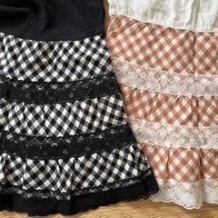女児90サイズ　半袖ワンピース2枚セット黒/白　美品の画像
