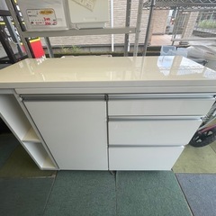【リサイクルサービス八光】幅106㎝　エナメルホワイト　伸縮式キ...