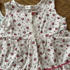 女児90サイズ　タンクトップ2枚セット青/ピンク 美品の画像