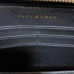 TORY BURCH　トリーバーチ　ラウンドジップ　花柄　ボーダー　エナメル質　長財布の画像