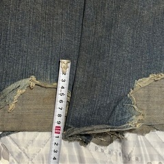 ★ attachment アタッチメント デニム ブーツカット パンツ ジーンズ ダメージ ★の画像
