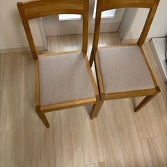 無印良品 ダイニングテーブル 椅子2脚 の画像