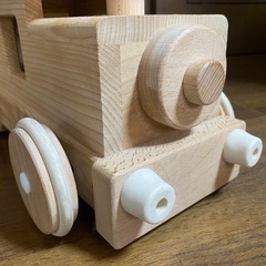 手押し車　足蹴り機関車　乗り物　木のオモチャ　足蹴りバイク　1歳〜　安全ゴム付きの画像