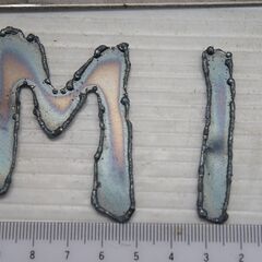 鉄板　切り抜き文字　プラズマ切断　手作り　ＭＩＬＫの画像