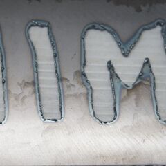 鉄板　切り抜き文字　プラズマ切断　手作り　ＭＩＬＫの画像
