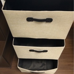 カラーボッス　ホワイト　引き出し付きの画像