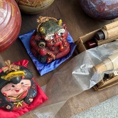 無料で！古美術まとめて◇掛け軸◇壺◇鈴◇絵画◇差し上げますの画像