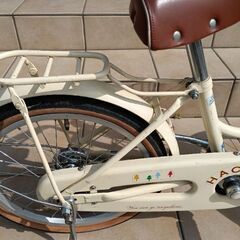 子供用 自転車 ブリヂストン 18インチ HACCHI ハッチ ベージュ 中古の画像