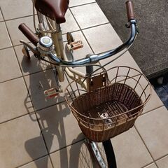 子供用 自転車 ブリヂストン 18インチ HACCHI ハッチ ベージュ 中古の画像