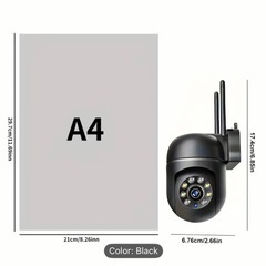 Ourlife-Safety カメラ HD 1080P、スマート WiFi ホーム セキュリティ カメラ、2.4GHz Wi-Fi、自動追跡、昼夜屋外ワイヤレス IP ビデオ監視、人間/ペット検出、1080P 2.4G WiFi 保護モニター、ナイトビジョン付き、屋外 WiFi セキュリティ カメラ、S
の画像