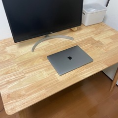 ナチュラルウッド パソコンデスク、ダイニングテーブル(2-4人) 幅120cmの画像