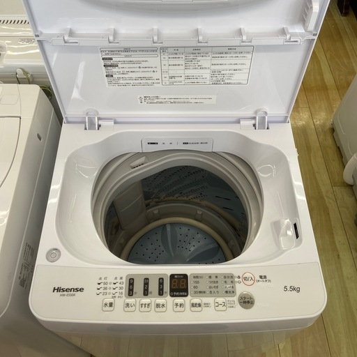 Hisense5.5kg全自動洗濯機2022年製【リサイクルフカツ岡崎倉庫店】250716NA-7