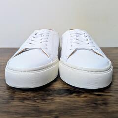 TOSS トス チェスター レースアップレザースニーカー 4 ホワイトの画像