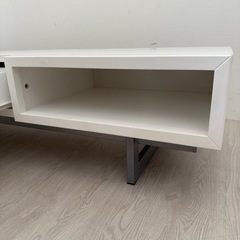 CHERRY TVボード　ローボード　白　木製　脚アイアンの画像
